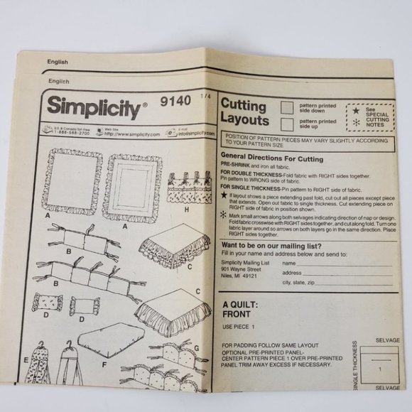 Simplicity Nursery Accessories Sewing Pattern, One Size - Picture 4 of 9